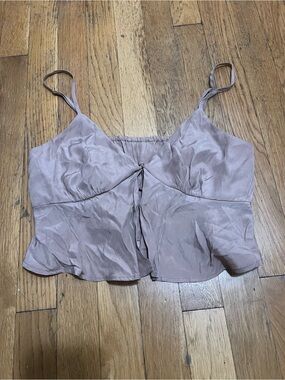Women's Blush Tie-Front Cami Top- Pacsun